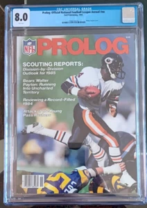 NFL Prolog Magazine 1985 Preview CGC 8.0 - Bears Walter Payton - Running - Picture 1 of 3