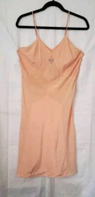 Barbizon RARE Antique 1936 Silk Slip Peach Trushort Crepe Gartiere Sz 35 1/2  - Image 1 of 4