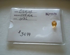 11x9 mm Oval Citrine Loose Gemstone - Picture 1 of 2