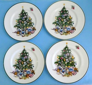 Cerno Isabelino SEASONS SALUDOS Plato de Cena Árbol de Navidad Juego de 4 NUEVO NOS - Imagen 1 de 11