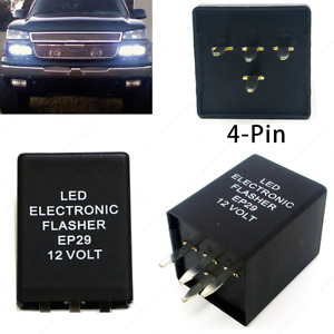 4-Pin LED Flasher Relay Fix For Chevy Express 1500 2500 3500 Turn Signal Lamps