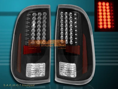 Ford F250 F350 F450 Super Duty 2008 2009 2010-2016 luces traseras LED negras nuevas Foto 1 de 2
