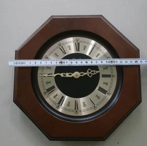 Wanduhr 8 eckig Holzgehäuse Wanduhr Uhr Uhren Top i.O. ca. Ø 26 cm - Bild 1 von 2