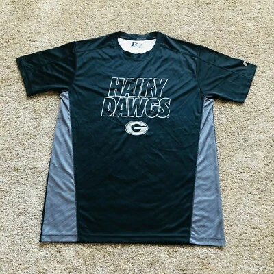 Russell Hairy Dawgs Georgia Bulldogs Workout Black Tee Shirt Mens Large 42-44 - Image 1 of 4