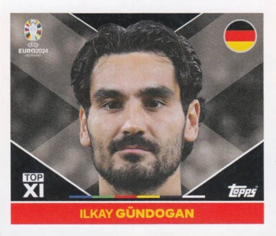PANINI FUßBALL UEFA EM EURO 2024 DEUTSCHLAND Topps Sticker Euro 2024 No. GER Top 2: Ilkay Gündogan Germany Image