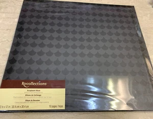 Recollections Black Scrapbook Picture Album 12x12 Retired - Picture 1 of 5