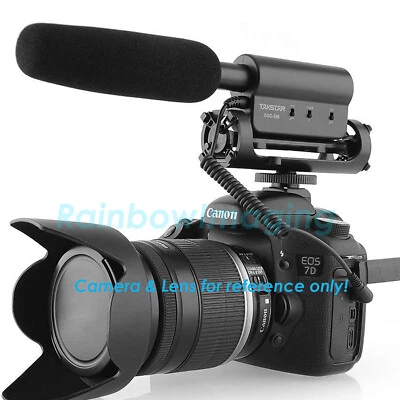 Micrófono de grabación de video escopeta Takstar para Canon 7D II 5D II III IV 80D Foto 1 de 4