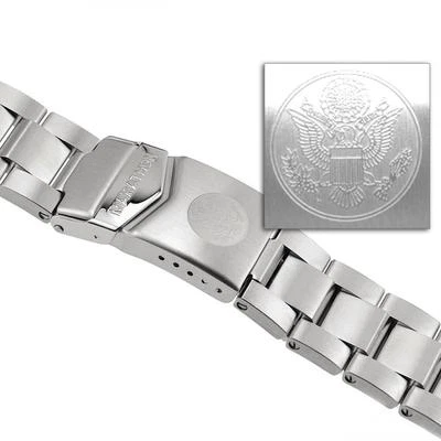 Pulseira de relógio masculina de aço inoxidável US Military Marathon 20mm, WW005005 - Imagem 1 de 4