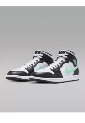 Nike Air Jordan 1 Mid Green Glow White Black DQ8426-103 Men’s Shoes NEW - Image 1 of 4