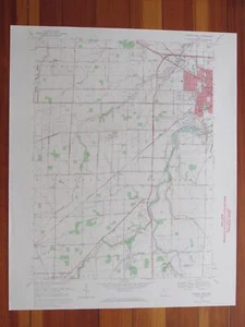 Fremont West Ohio 1971 Original Vintage USGS Topo Map - Imagen 1 de 1