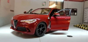 2017 Alfa Romeo Stelvio V6 4x4 SUV Red 1:24 Scale Diecast Detailed Model Burago - Picture 1 of 6