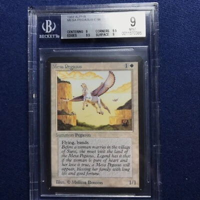 MTG Alpha Mesa Pegasus C W BGS 9 Quad++ MINT (Gem Mint corners, edges) 1993 - Image 1 of 2