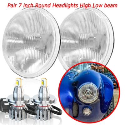 Fits dodge D100 D150 D200 D300 7"inch ROUND Headlight High/Low Beam Bulbs DOT - Image 1 of 4