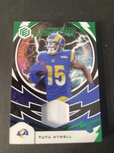 2021 Panini Elements TUTU ATWELL RC ELECTRIC PATCH Rookie #’d /10 Rams - Picture 1 of 4