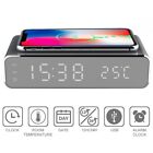 Radio Temperature Time Display Electronic Alarm Clock Wireless Charger Wireless