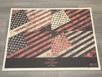 Póster impreso artístico Shepard Fairey Obey Giant 2010 "May Day Flag" 18x24 Foto 1 de 3