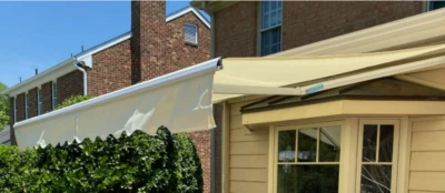 ALEKO Motorized Retractable 16 x 10 feet patio Awning  **(WHITE FRAME ONLY)** - Image 1 of 4