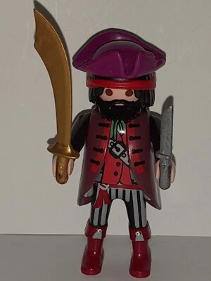 Playmobil personnage capitaine pirate pour bateau  ile trésor roi prison mer - Photo 1/2