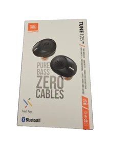 JBL TUNE 125TWS True Wireless Bluetooth Earbuds - Black - Fast Free Shipping - Photo 1 sur 8