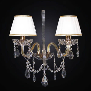 Applique classico in cristallo trasparente 2 luci BGA 2120-a2 design swarovsky - Foto 1 di 2