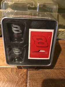 DALE EARNHARDT JR SHOT GLASS AND PLAYING CARD SET / NEW - Picture 1 of 5