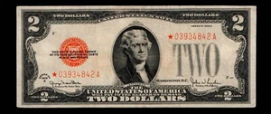STAR 1928-G $2 United States Note Red Seal - Picture 1 of 2