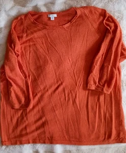 J.Jill leichter Pullover koralle 2x Schlitz 3/4 Arm - Bild 1 von 6