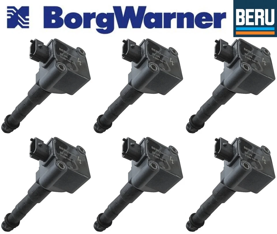 Set or BERU Ignition Coils390 ZS178 for PORSCHE see fitment below - Image 1 of 1