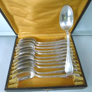 12 cuillères a cafe metal argente ercuis - Imagen 1 de 6