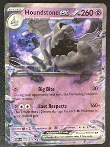 Pokemon TCG Houndstone ex SV03: Obsidian Flames 102/197 Double Rare - Picture 1 of 2