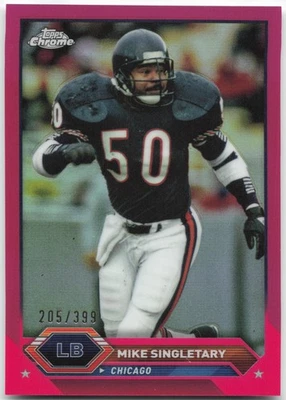 2023 Topps Composite #25 Mike Singletary Topps Chrome Magenta Refractor #/399 - Image 1 of 2