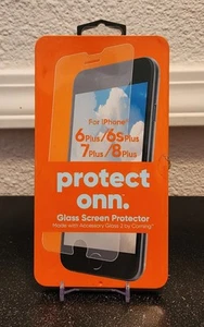 Protect Onn Tempered Glass Screen Protector IPhone 6 Plus 6s Plus 7 Plus 8 Plus - Picture 1 of 2