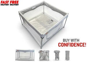 Venture All Stars Joy quadratischer Laufstall kompakt zusammenklappbar mit passender Matte - Bild 1 von 5