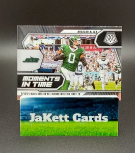 2025 Panini Mosaic NFL - Moments in Time Braelon Allen #24 - New York Jets - Foto 1 di 2