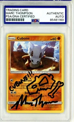 PSA Signed Cubone Sun & Moon Unified Minds Reverse Holo #105/236 Marc Thompson - Image 1 of 2
