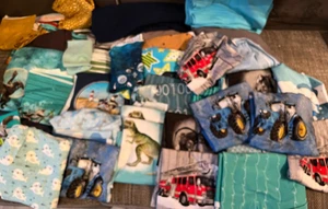 Sammlungsauflösung! Stoffpaket Jersey für Jungs 10,3 kg überwiegend Bio-Stoffe - Bild 1 von 6