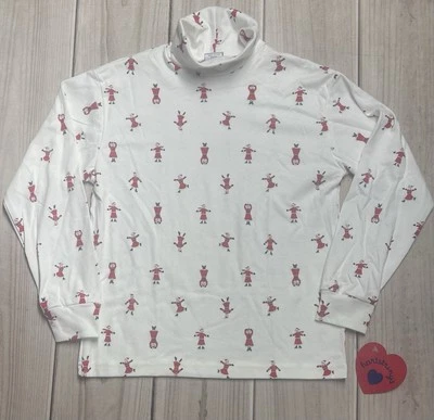 Hartstrings Girls Size 14 Turtleneck Top Christmas Ice Skater Theme - Image 1 of 4