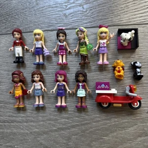 Lego Friends - Mini Figure Lot of 9 With Animal Minifigures - Picture 1 of 1
