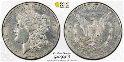 1883 S Morgan Silver Dollar $1 -PCGS Genuine AU Detail-Cleaned (#1006) - Image 1 of 4