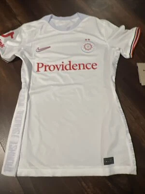 Nueva camiseta de fútbol Nike Portland Thorns para mujer talla mediana blanca roja púrpura Foto 1 de 4