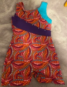 Moret Active Girls Multicolor Gymnastics Leotard Size 6/7 - Picture 1 of 3