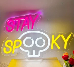 Personalizzato su misura festa di halloween soggiorno spaventoso neon segno luce - Foto 1 di 4