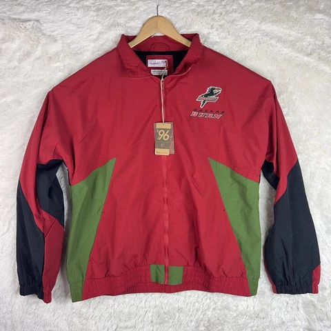 Mitchell & Ness Red Dallas Burn Since '96 Full-Zip Windbreaker Jacket Mens XL Cover