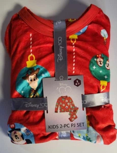 Disney 100 Boys 2 Piece Pajama Set Size 6/7 Long-Sleeve Shirt W/ Long Pants - Picture 1 of 3