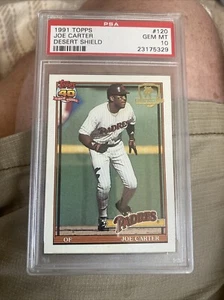 1991 TOPPS DESERT SHIELD #120 JOE CARTER PSA 10 PADRES - Picture 1 of 2
