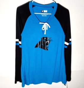 Carolina Panthers Damen Shirt | Langarm mit Spitze vorne | Official Womens Medium - Bild 1 von 10