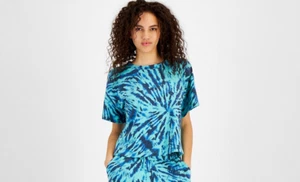 Camiseta Pijama Jenni Super Soft Only Tiedye Azul XL - Imagen 1 de 4