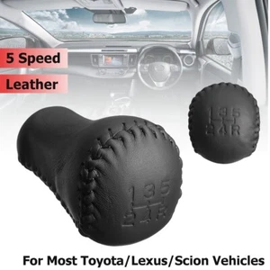 Manual 5 Speed Leather Gear Shifter Knob Head For Toyota/Lexus/Scion/Subaru - Bild 1 von 10