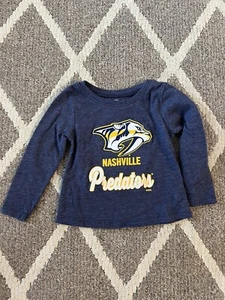 Nashville Predators NHL Long Sleeved Shirt 12-18M Navy Blue - Picture 1 of 3