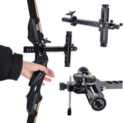 Recurve Bow Sight Aluminum T Shape 1 Pin Archery Hunting Shooting Target - Image 1 of 4